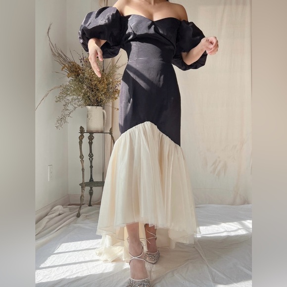 RARE VINTAGE Grossgrain and Tulle Dress - M - Picture 4 of 10